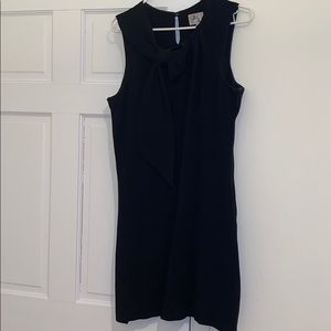 MILLY little black dress w/ large bow & neck pleat